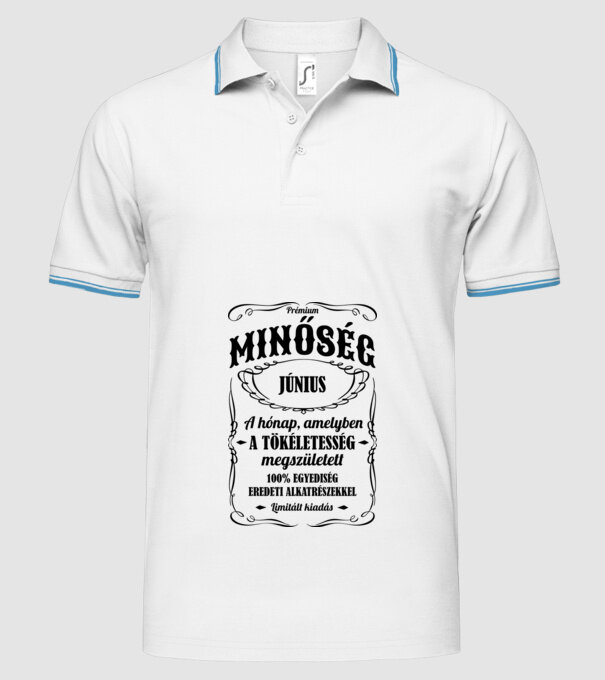  minta fehér pólón