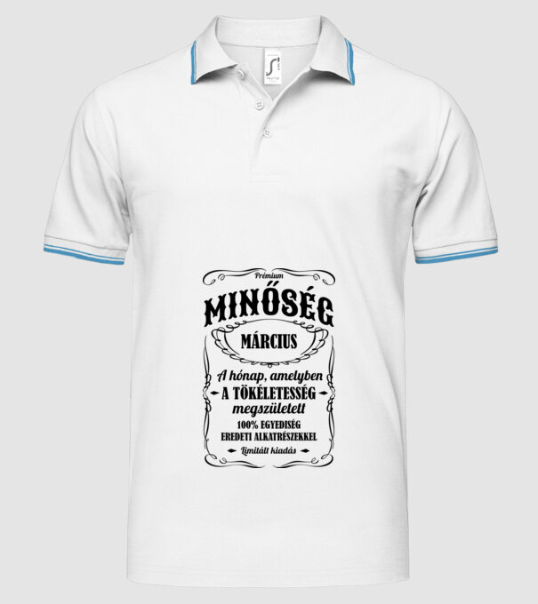  minta fehér pólón