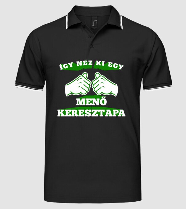  minta fekete pólón