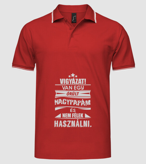  minta piros pólón