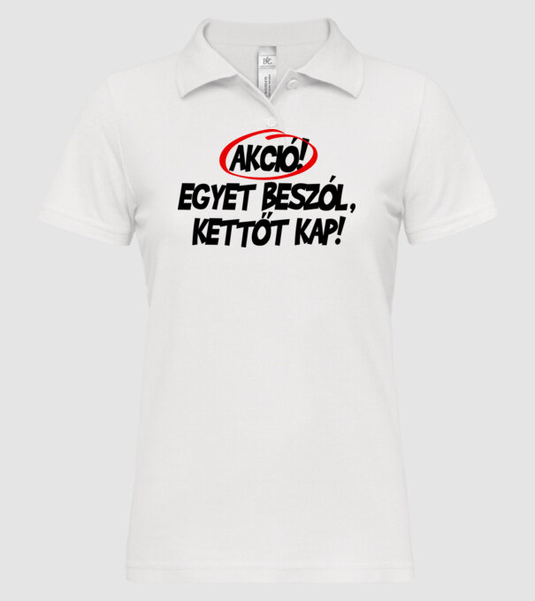  minta fehér pólón