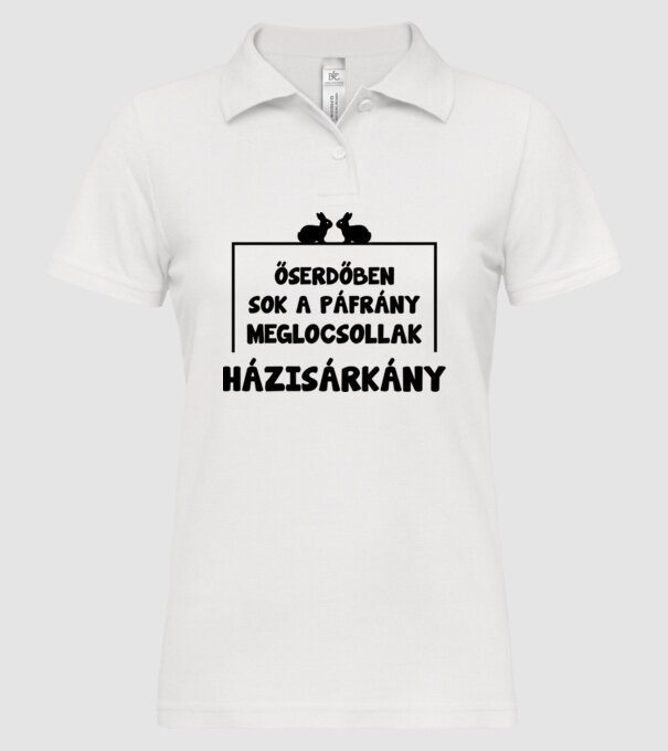  minta fehér pólón