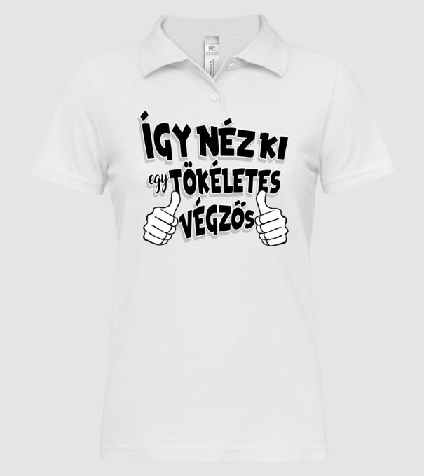  minta fehér pólón