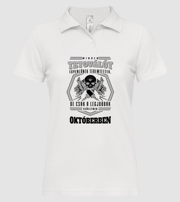  minta fehér pólón