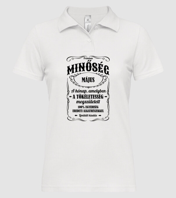 minta fehér pólón