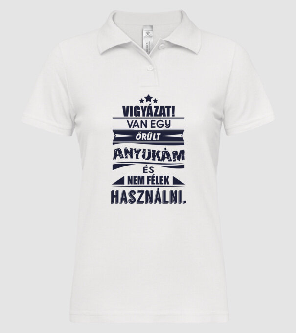  minta fehér pólón