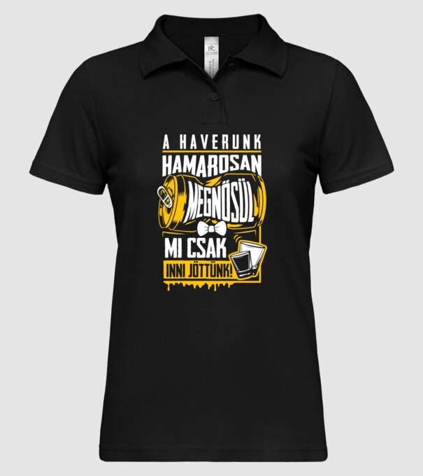  minta fekete pólón