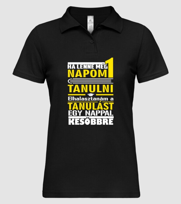  minta fekete pólón