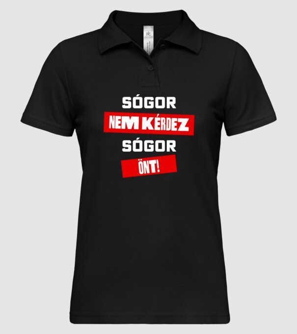  minta fekete pólón
