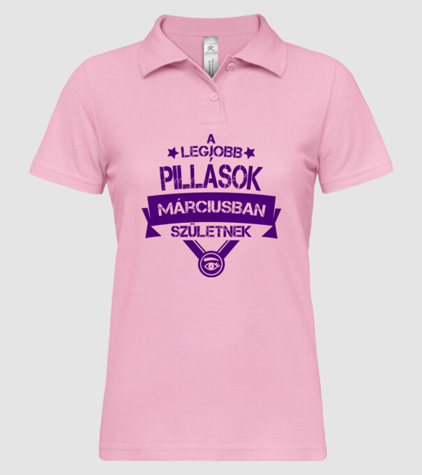  minta világos rózsaszín pólón
