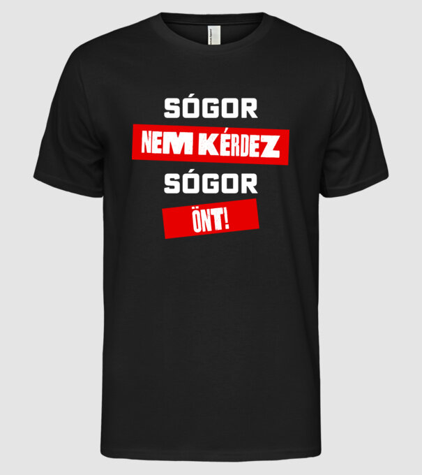  minta fekete pólón