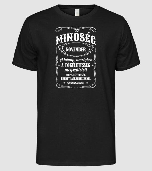  minta fekete pólón