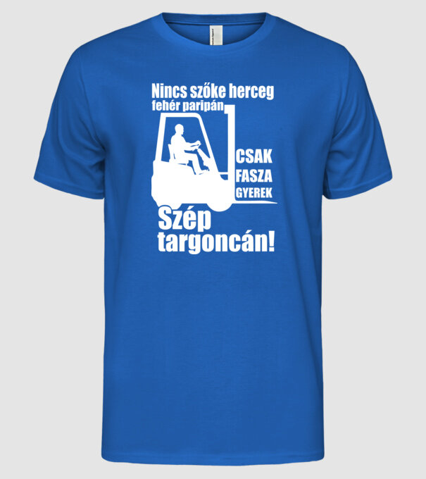  minta királykék pólón