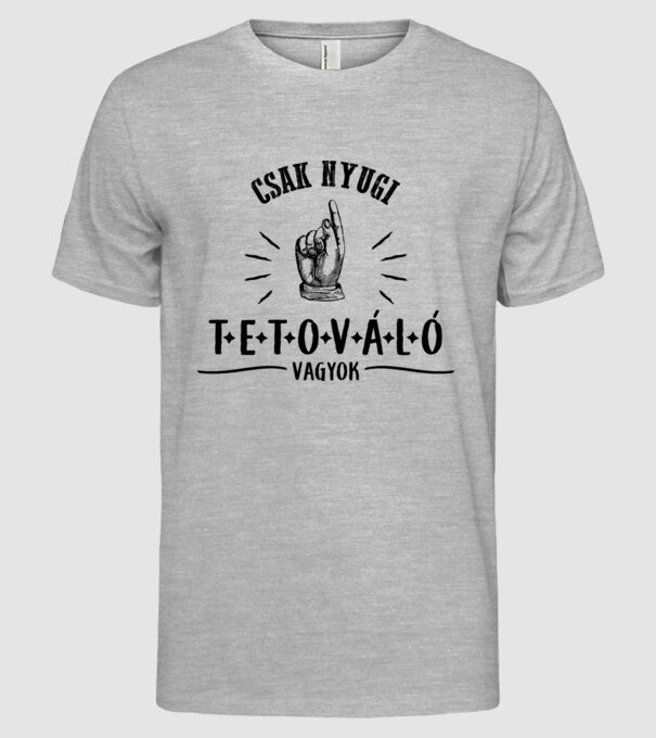  minta szürke pólón