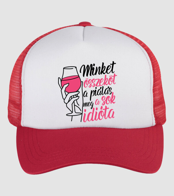  minta fehér/piros pólón
