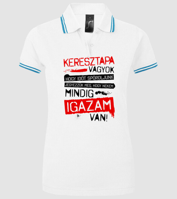  minta fehér pólón