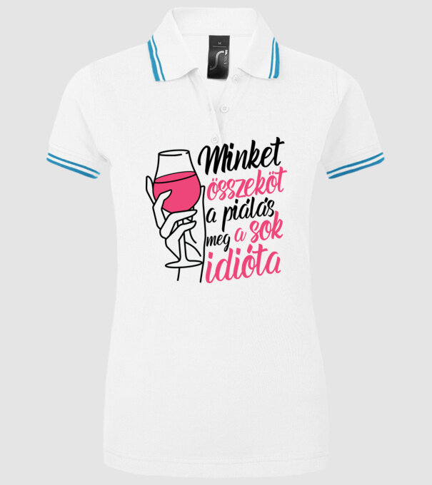  minta fehér pólón