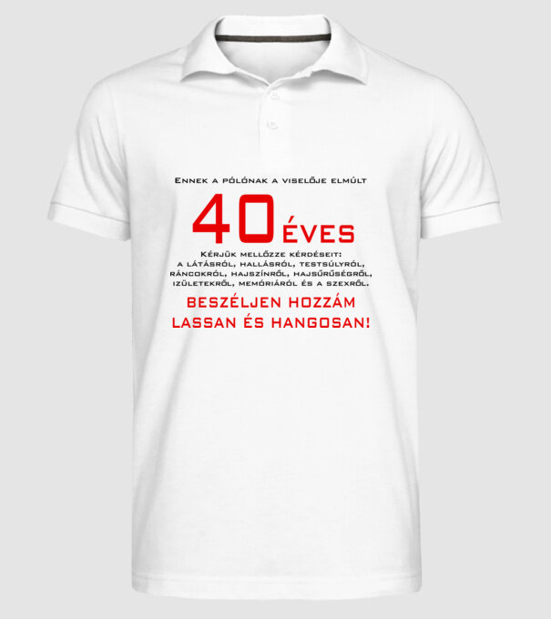  minta fehér pólón