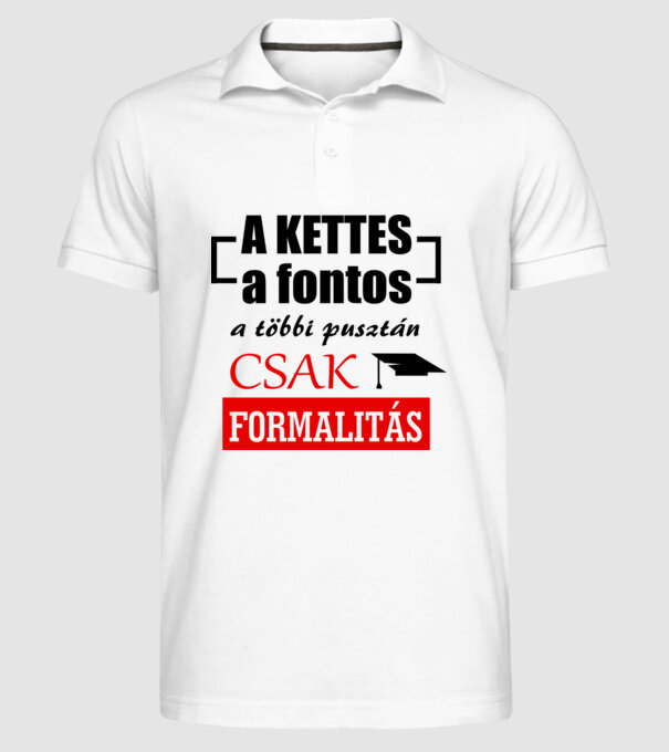  minta fehér pólón