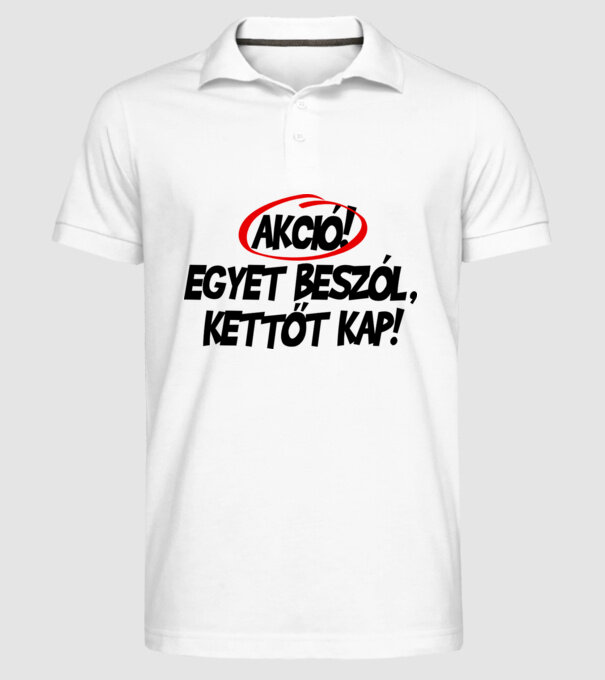  minta fehér pólón