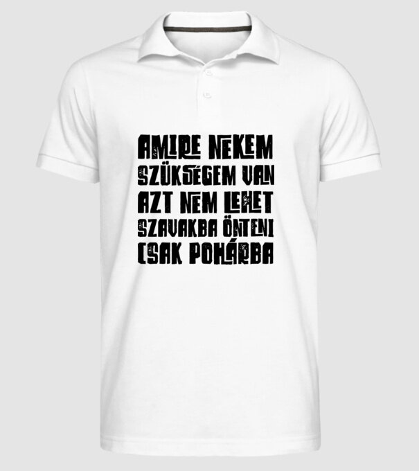  minta fehér pólón