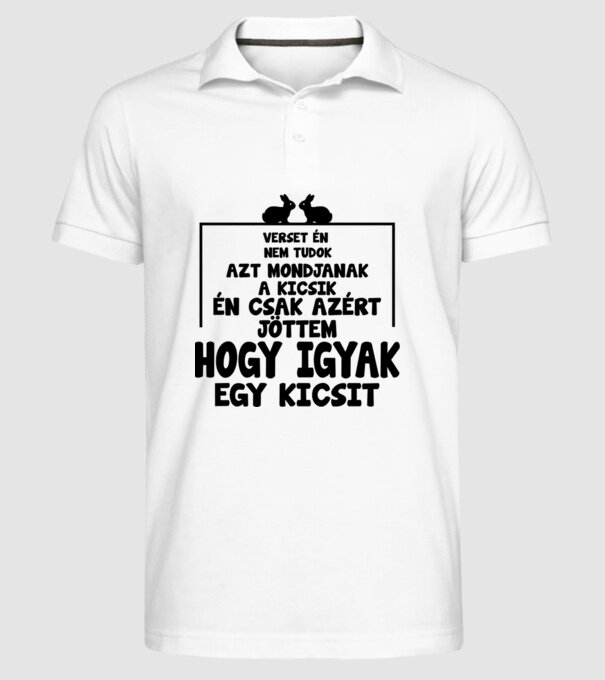  minta fehér pólón