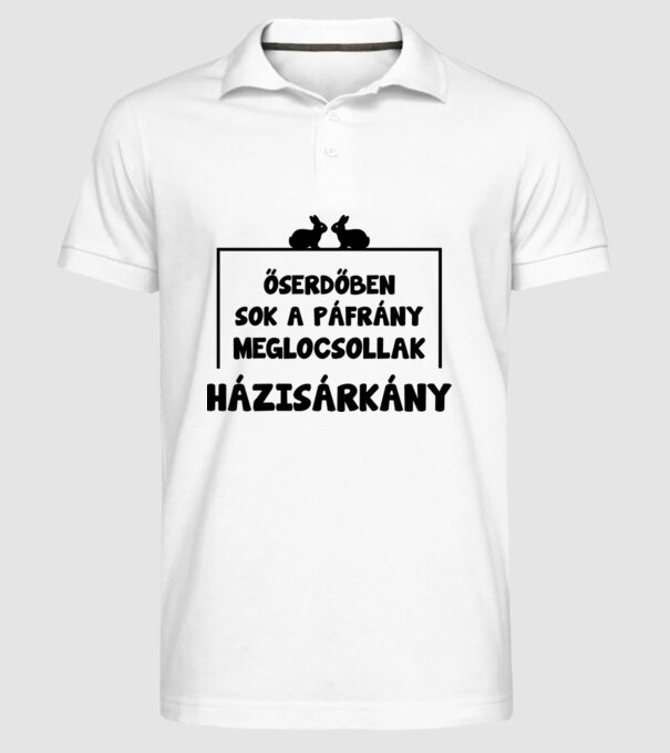  minta fehér pólón