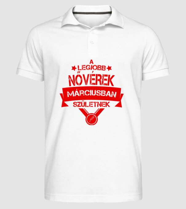  minta fehér pólón
