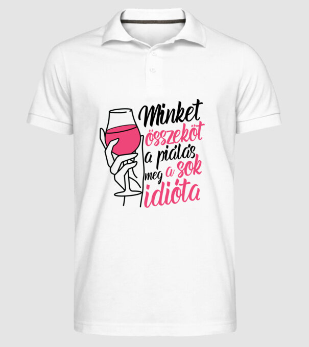  minta fehér pólón