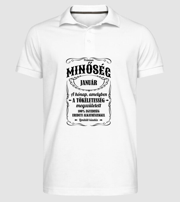  minta fehér pólón