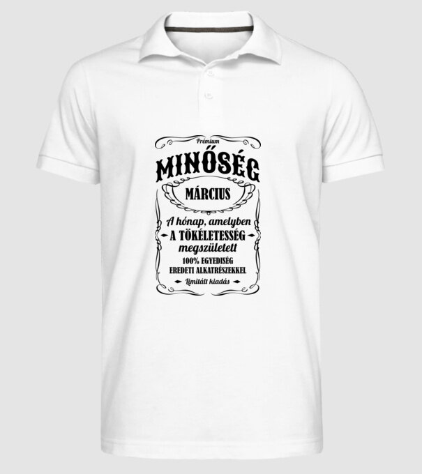  minta fehér pólón