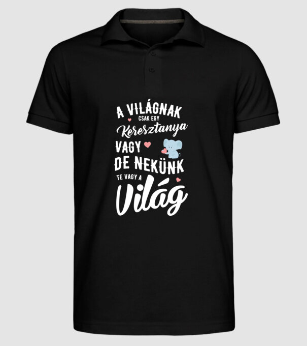  minta fekete pólón