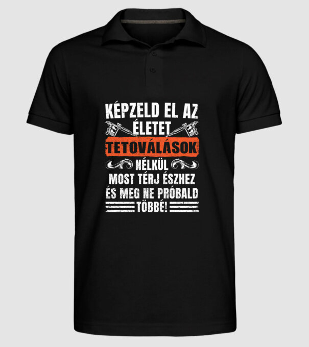  minta fekete pólón
