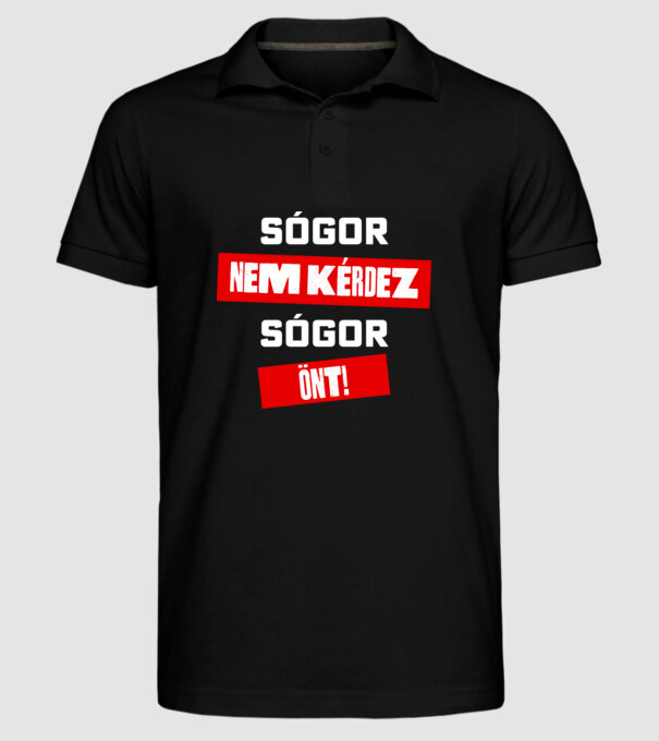  minta fekete pólón