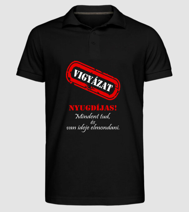  minta fekete pólón