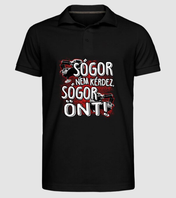  minta fekete pólón