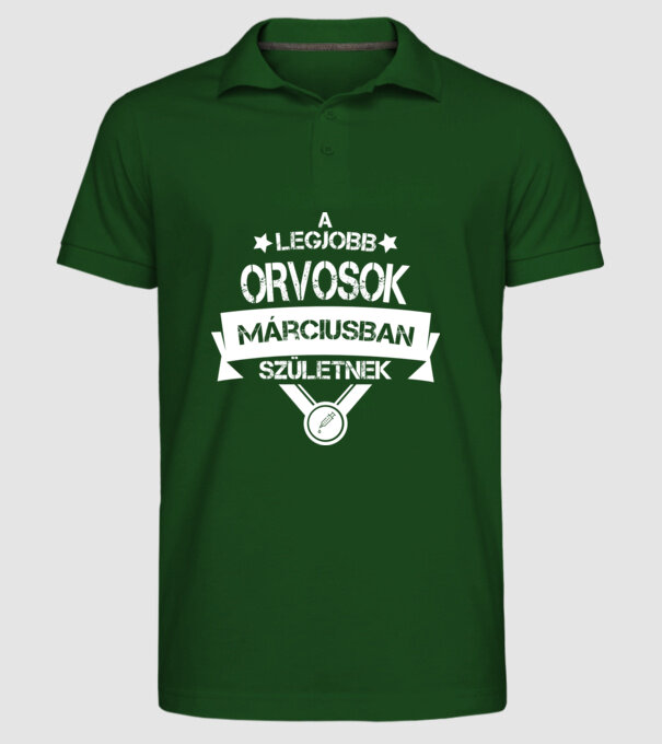  minta sötétzöld pólón