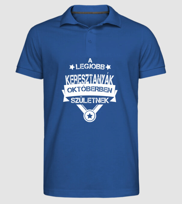  minta királykék pólón