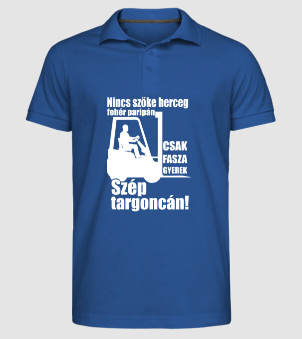  minta királykék pólón
