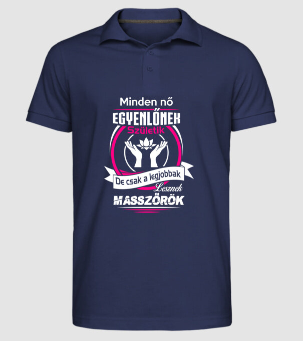  minta sötétkék pólón