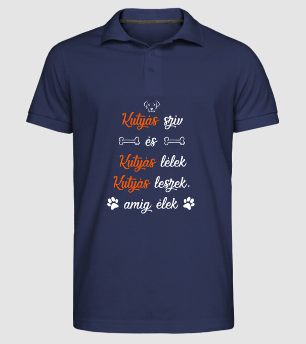  minta sötétkék pólón