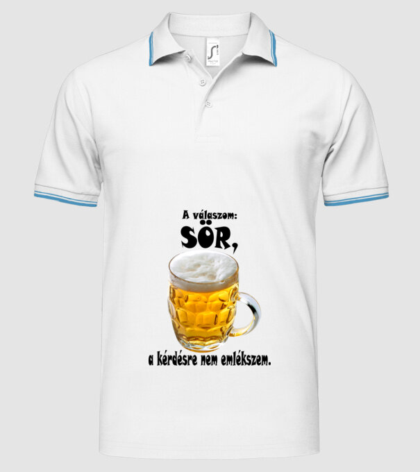  minta fehér pólón