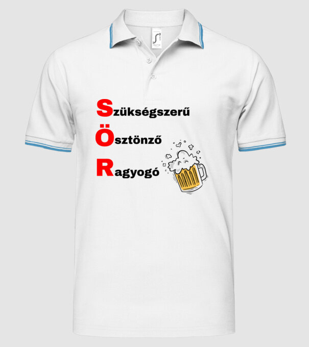  minta fehér pólón