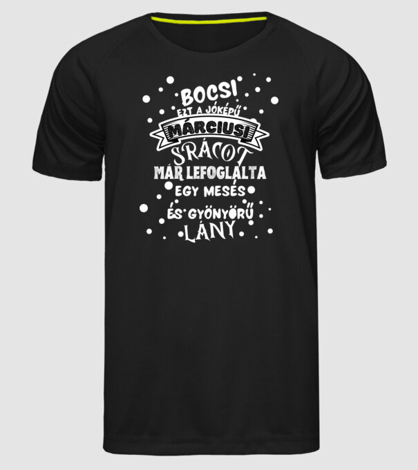  minta fekete pólón