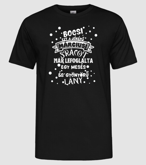  minta fekete pólón