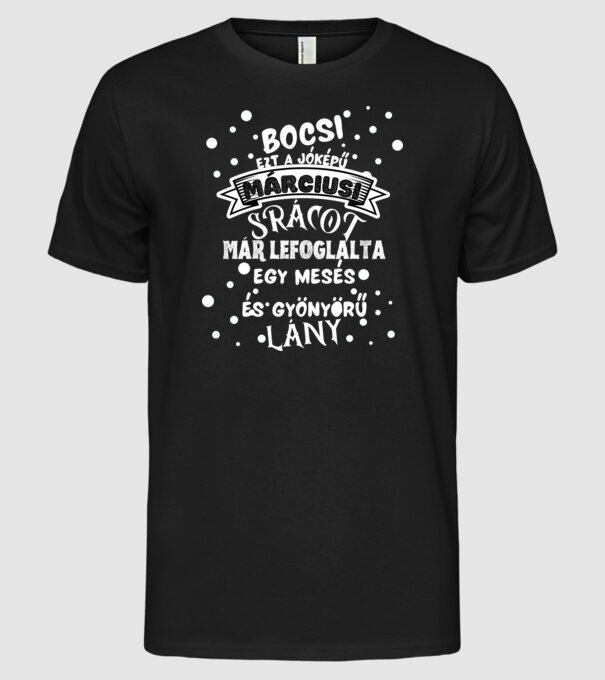  minta fekete pólón