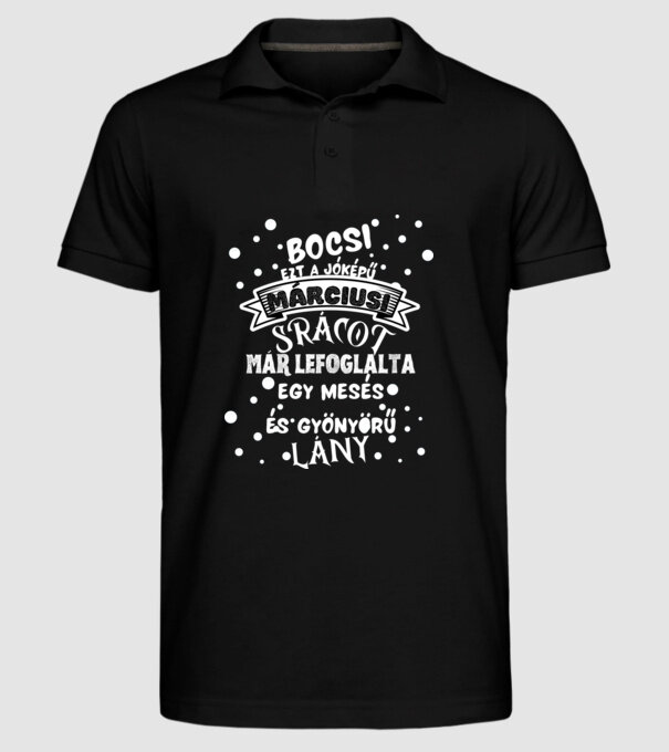  minta fekete pólón