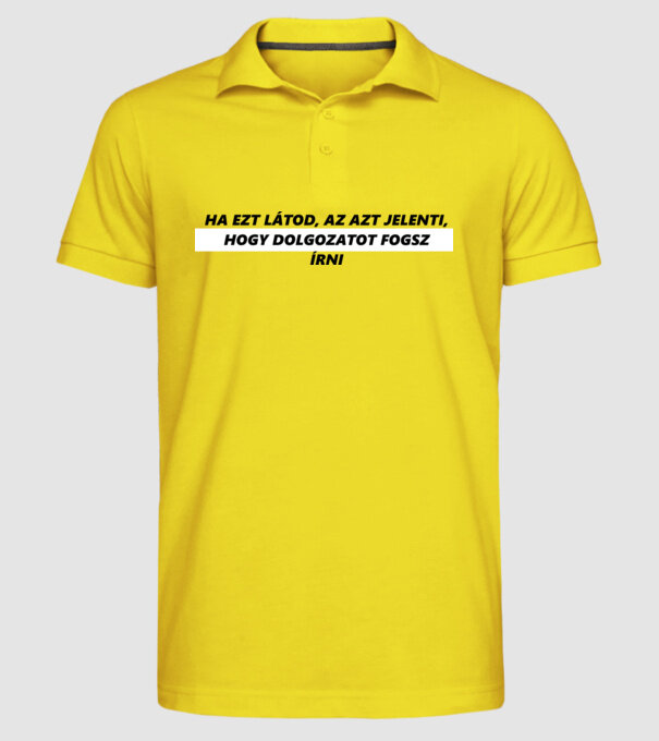  minta sárga pólón