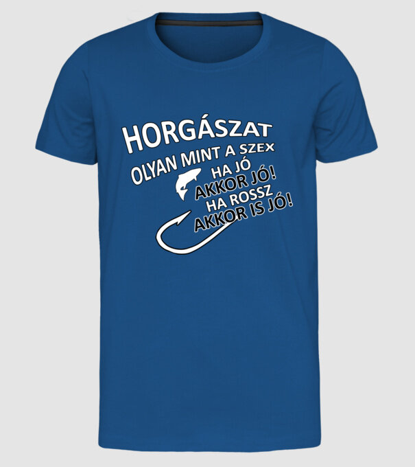  minta királykék pólón