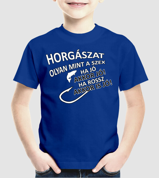  minta királykék pólón